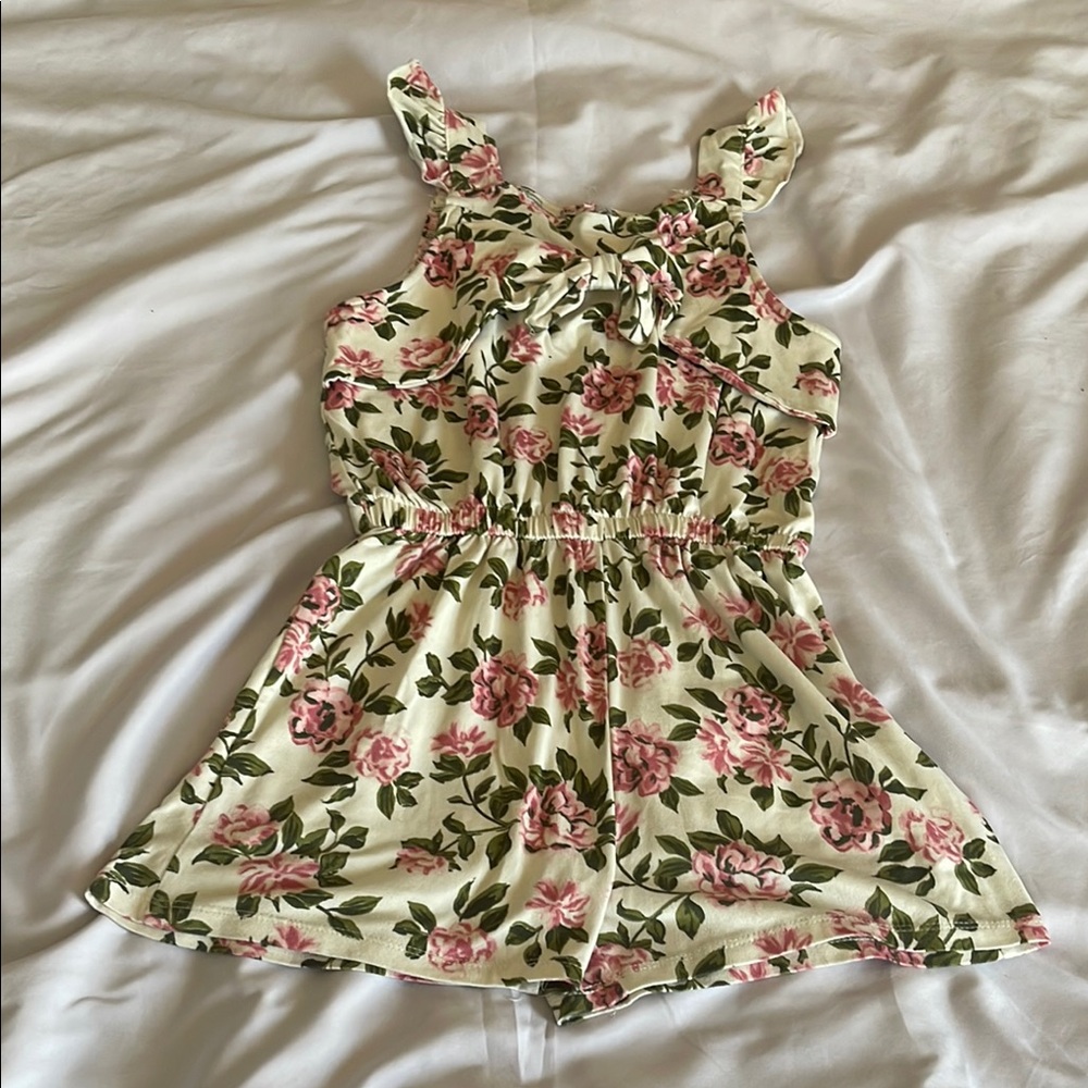 Little Lass Floral Romper
